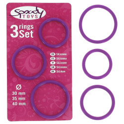 Pack 3 cockring en silicone...