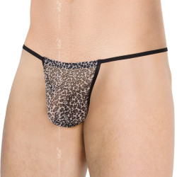 String Gris Motif Panthère...