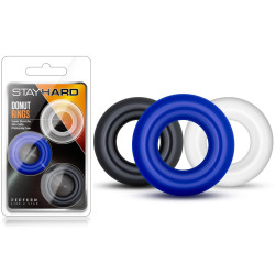 Pack 3 Anneaux Stay Hard Donut