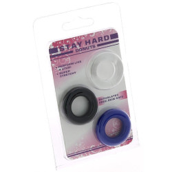 Pack 3 cockrings Stay Hard...